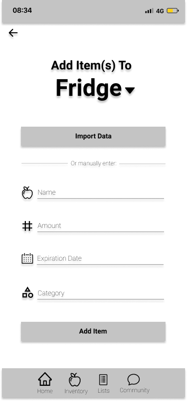 Add Item to Wireframe